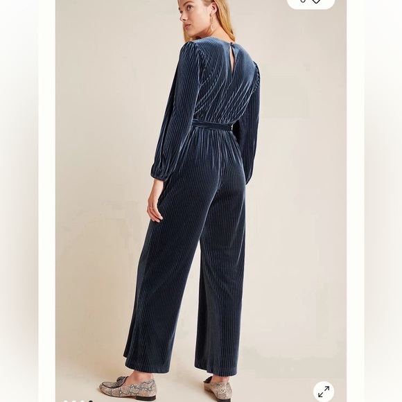 NWT Anthropologie Ali & Jay Samantha Velvet Wide Leg Jumpsuit - Picture 2 of 12